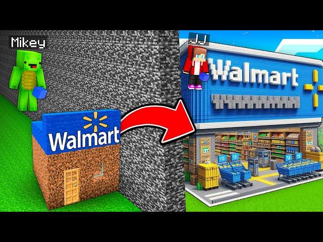 Mikey Poor vs JJ Rich WALMART Build Battle in Minecraft ! (Maizen)