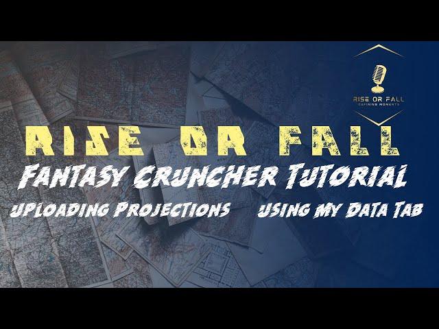 Fantasy Cruncher Tutorial Uploading Projections and Data | My Data Tab | Fantasy Cruncher DFS