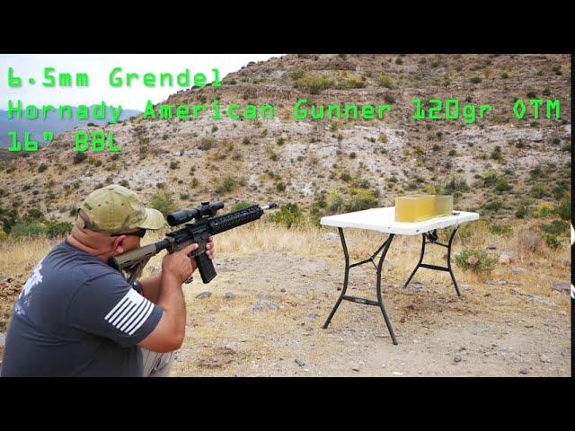 6 5mm Grendel Hornady American Gunner 120gr OTM gel test