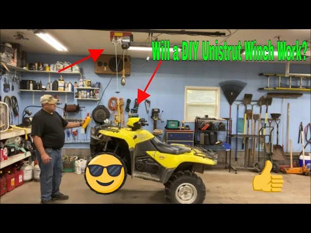 DIY Unistrut Trolley Winch for Garage