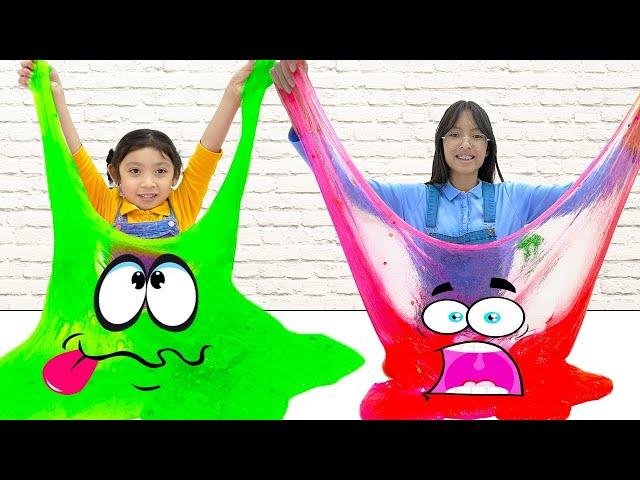 Wendy and Maddie Slime Contest Friendship Wins