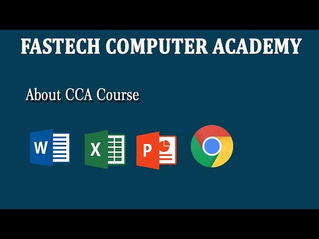 About CCA Course ! Fastech Computer Academy