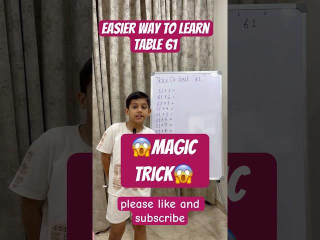 Learn Table 61 in 1 Minute – Easy Trick for Kids! #Table61#LearnTable61#MultiplicationTable#easymath