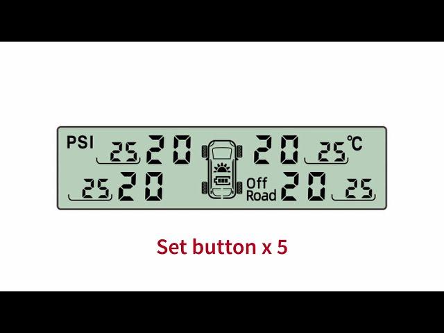 4WD and Caravan TPMS with 'On and Off' road modes.