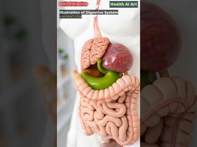 Illustration of Human Digestive System | Health AI Art | 05