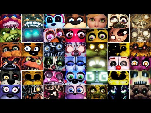 All FNAF Jumpscares 2014-2024 in 12 Minutes! Five Nights at Freddy's full series