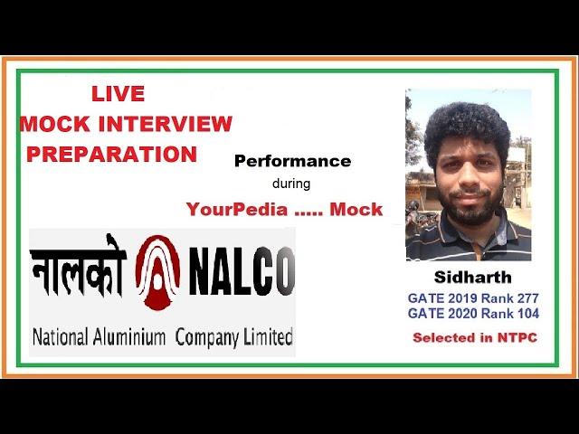 Siddarth preparing for NALCO | Mock Interview preparation with YourPedia | Live Mock  NALCO |