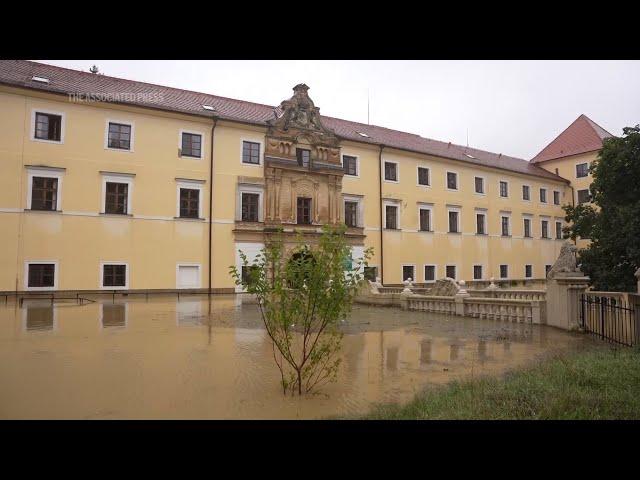 Parts of Slovak capital Bratislava caught up in floods after torrential rain across central Europe