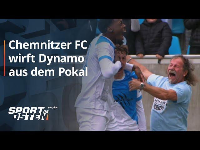 Chemnitzer FC wirft Dynamo Dresden raus - die Tore | Sport im Osten | Chemnitzer FCMDR