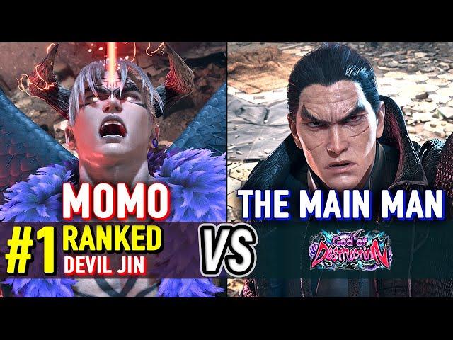 T8  MOMO (#1 Ranked Devil Jin) vs THE MAIN MAN (Kazuya)  Tekken 8 High Level Gameplay