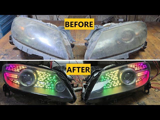 How to Design Mazda RX8 Custom Headlights