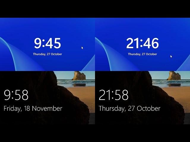 How to change the lock screen clock format in Windows 10 and 11