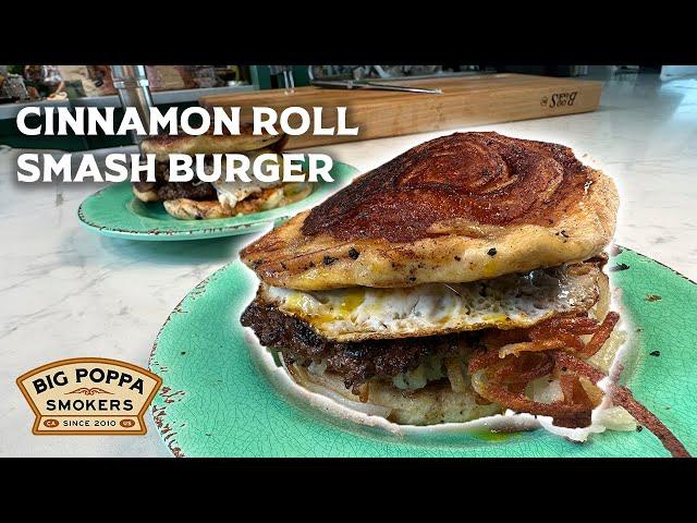 Cinnamon Roll Smash Burger on the Griddle | Big Poppa Smokers