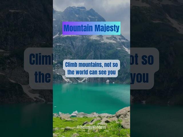 Mountain Majesty: See the World from New Heights! ️ #travel #travelinspiration #motivation
