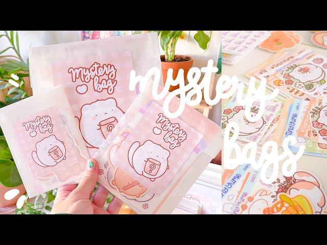 STUDIO VLOG | Mystery bags | Packing orders | ASMR & relaxing music