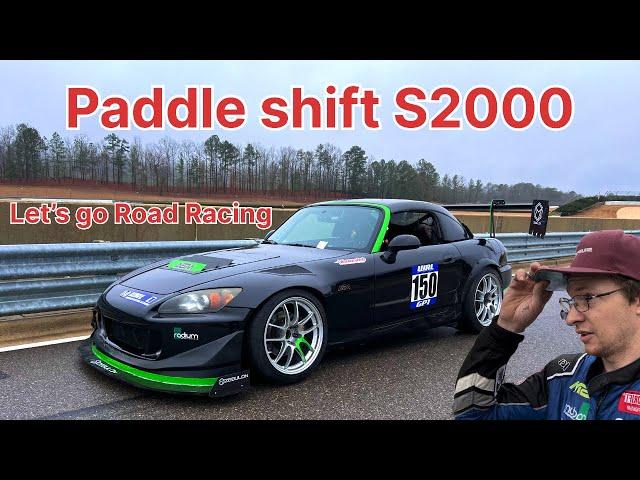 Road Race S2000 gets a new paddle shift sequential! Team ASM Video blog: Barber WRL Race Weekend