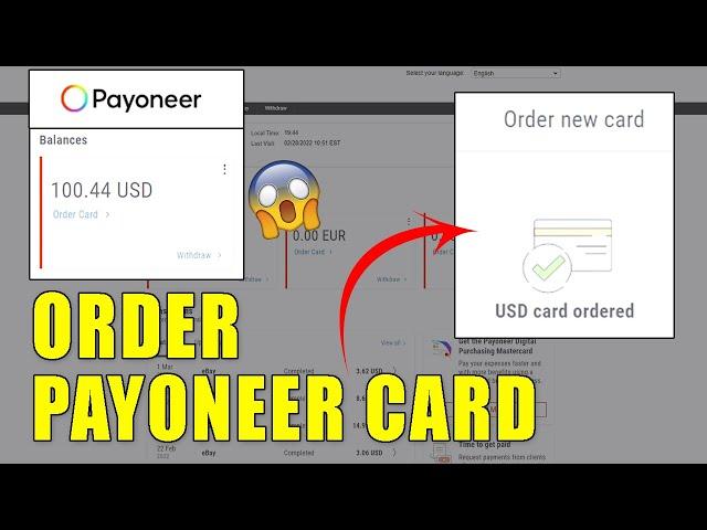 How To Order Payoneer Card English Tutorial