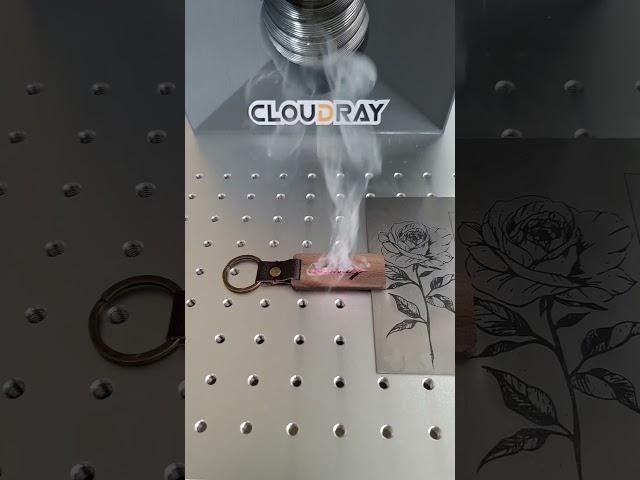 Personalized Wooden Keychain Using Cloudray EC-30 CO2 Galvo Laser Machine