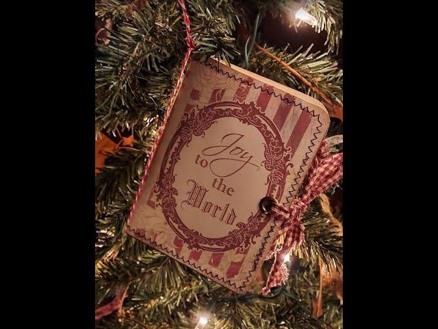 Handmade Christmas Keepsake Junk Journal, Joy to the World SOLD