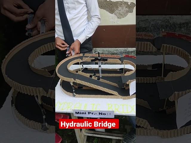 Hydraulic Bridge project//civil engineering project#miniproject #model#competition#shorts #ytshorts