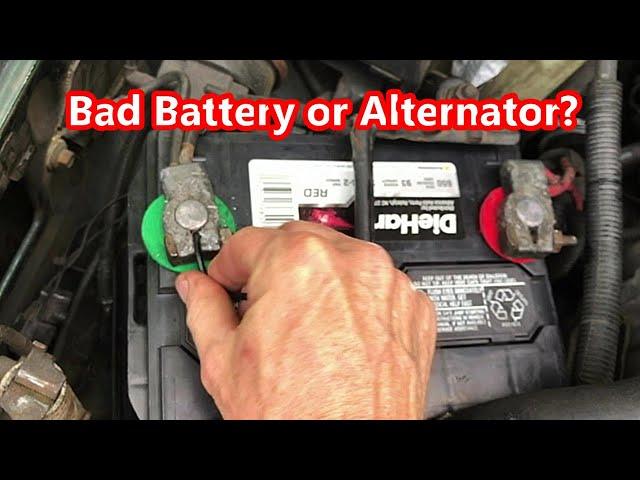 Car Wont Start: DEAD ALTERNATOR or BATTERY- Quick Easy Test using a Jumper Battery & Multimeter