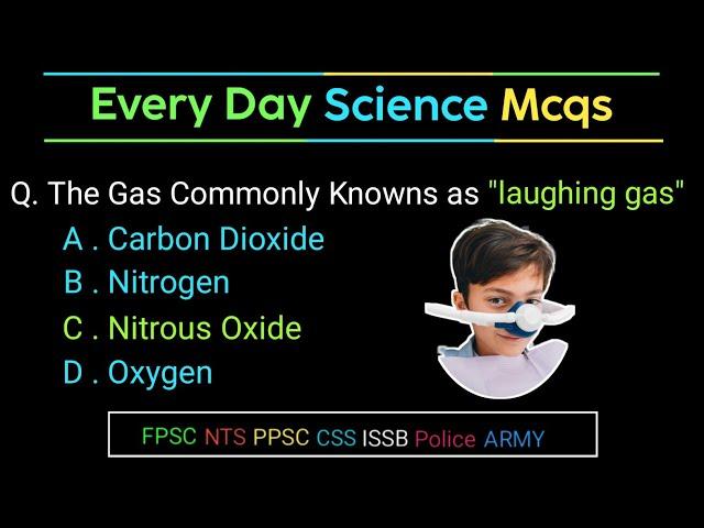 Everyday science Mcqs for all competitive exams like PPSC, FPSC, NTS, etc