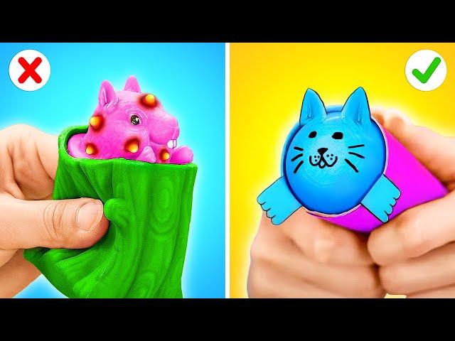 RICH VS BROKE FIDGET TOYS || VIRAL Gadgets & DIY Toys! How to Make Cheap Toys | Crafts by 123 GO!