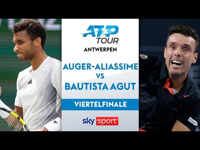 Auger-Aliassime  vs. Bautista Agut  - Viertelfinale | Antwerpen 2024 | Highlights - Sky