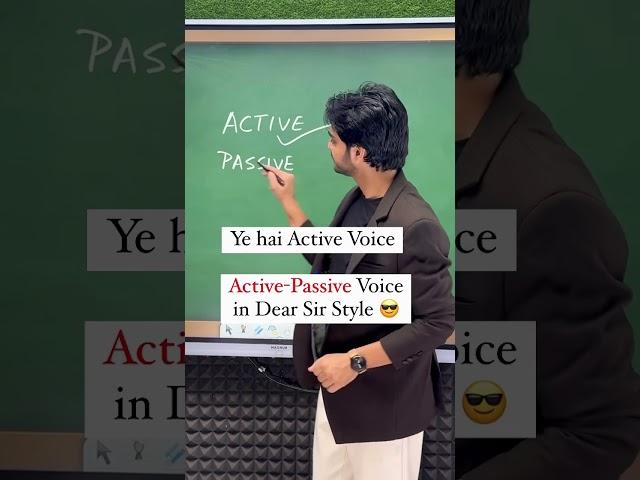 Active-Passive Voice in Dear Sir style  #shorts #activepassive #trick #dearsir