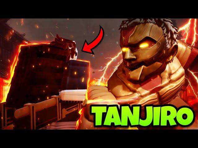 I Became TANJIRO KAMADO In Attack On Titan Roblox Revolution!?