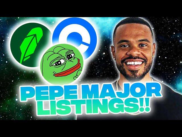 PEPE listed on Coinbase and Robinhood!