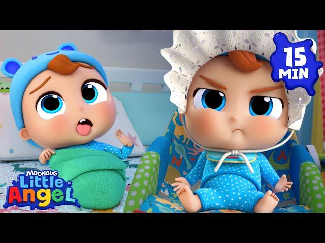 Baby John Doesn't Want To Be Rock-a-bye-Baby  Little Angel + More Nursery Rhymes and Kids Songs