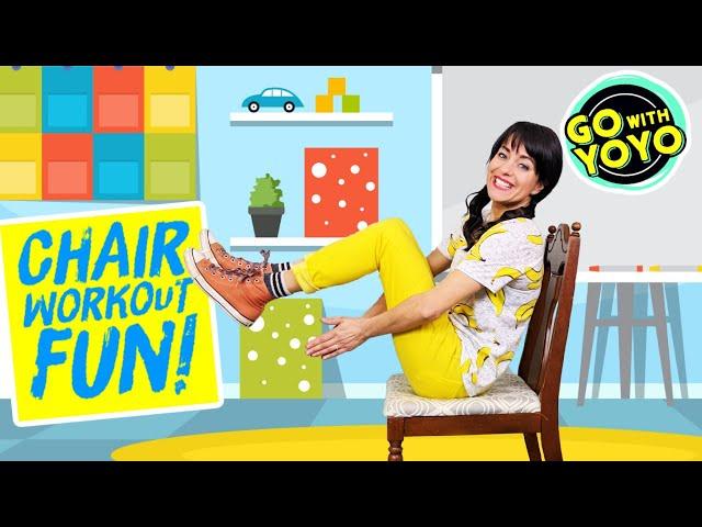 Workout on a Chair! 8 Min Kids Fitness Video! Go with YoYo!