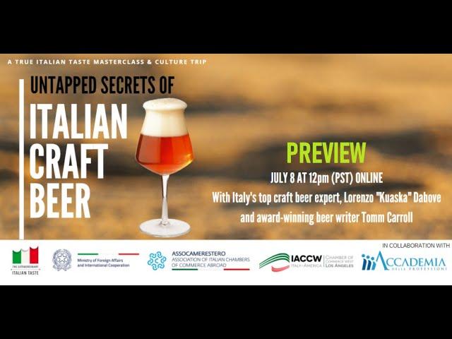 A True Italian Taste Masterclass Preview: Untapped Secrets of Italian Craft Beer