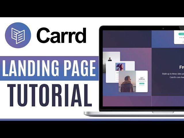 How to Create a Landing Page With Carrd.co | Carrd.co Tutorial For Beginners