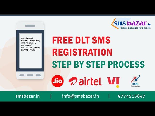 DLT Registration Process Step by Step for BULK SMS Sender ID & Template Approval, Demo in Hindi