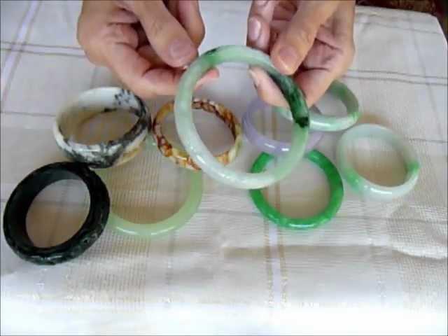 Chinese Jade and Burmese Jadeite Bangle Bracelets