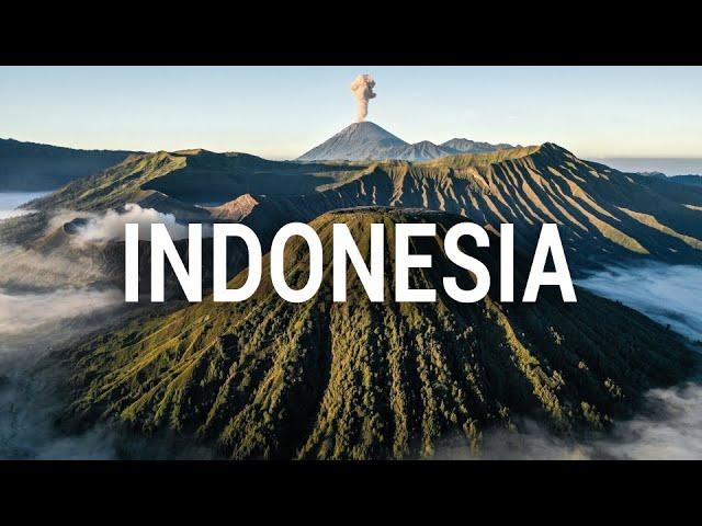 Indonesia 4K Drone - Java, Sulawesi, & Sumatra - Islands, Volcanoes, & Waterfalls