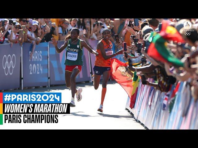  CRAZY  sprint for gold in the women's marathon! | Paris Champions