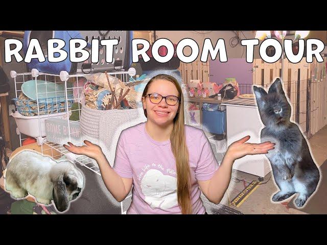 2022 RABBIT ROOM TOUR: Bunny Room Tour Featuring Organization and DIY Cage