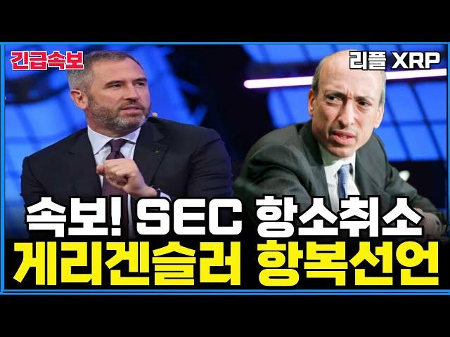 [리플 XRP] 게리겐슬러 항복 선언, SEC 항소취소 "XRP=10만원 간다" #리플 #리플코인 #리플합의 #리플승소 #리플호재 #리플SEC #리플소송결과일 #리플소송