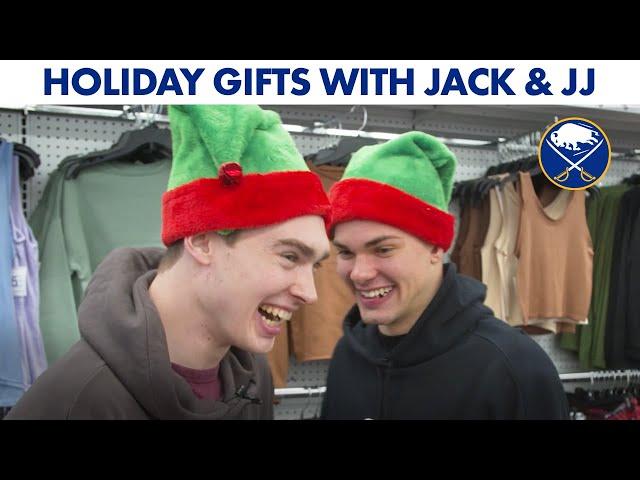 Jack Quinn And JJ Peterka Go Christmas Shopping For Their Teammates! | Buffalo Sabres