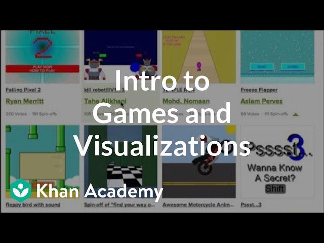 Intro to Games and Visualizations | Computer programming | Khan Academy