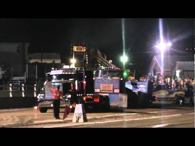 Kenny Mackrell pulling a Cummins powered International "Plum-Nutz" at Lawarence County Fair