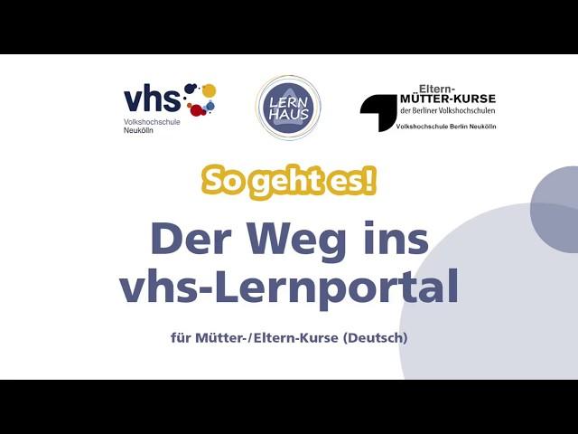 So geht’s: Der Weg ins vhs-lernportal