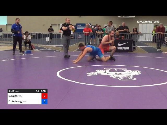 97 Kg 3rd Place Roy Nash NMU OTS Vs Devon Amburgy Williams Baptist University