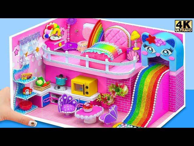 Build Magic Unicorn House with Unique Rainbow Slide from Cardboard  DIY Miniature House