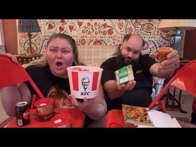 Trying KFC in London (International Mukbang)