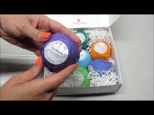 Unboxing Sense Sation Marvelous Bath Bombs Gift Set by Mama Mittens