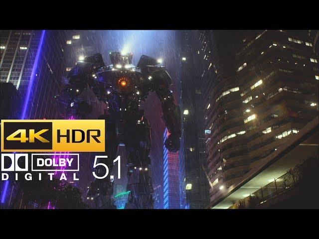 Pacific Rim - Gipsy Danger vs Otachi Fight (HDR - 4K - 5.1)